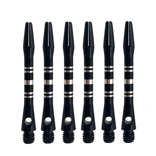 Aluminium dartskafter 6 stk. sort