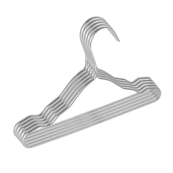 Aluminium hanger 5 stuks zilver