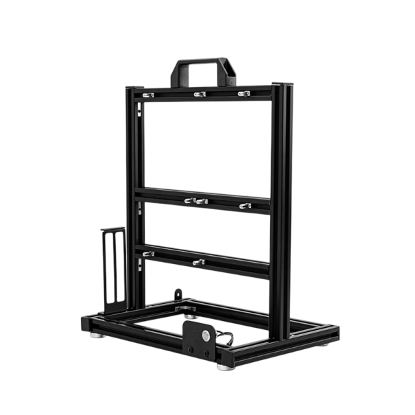 Aluminium Open PC Case 26x20x34 cm Horizontal GPU Mount Gaming Test Bench Frame for Computer Build and Cooling black