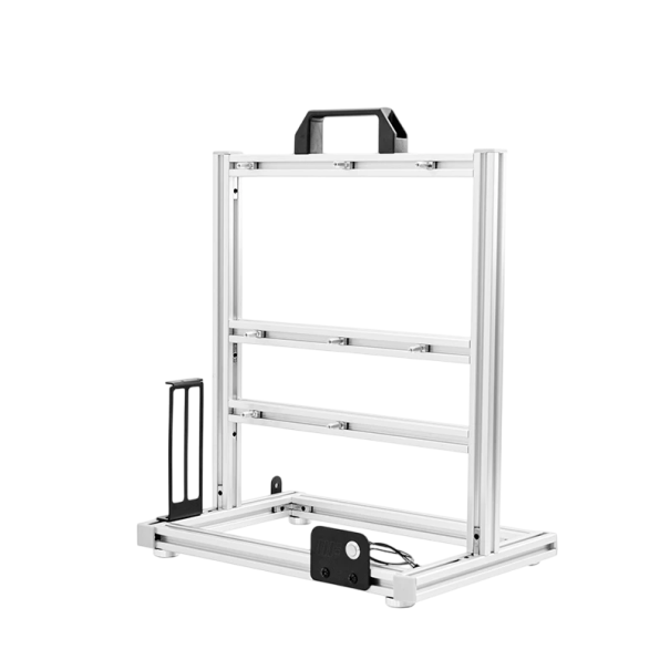 Aluminium Open PC Case 26x20x34 cm Horizontal GPU Mount Gaming Test Bench Frame for Computer Build and Cooling white