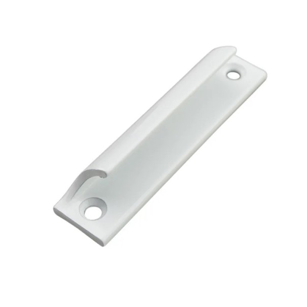 Aluminiumgriff für Türen und Fenster 90 x 30 mm schwarzer Griff mit 2 Löchern für Balkontüren, Tore, Schiebetüren und Möbel weiß