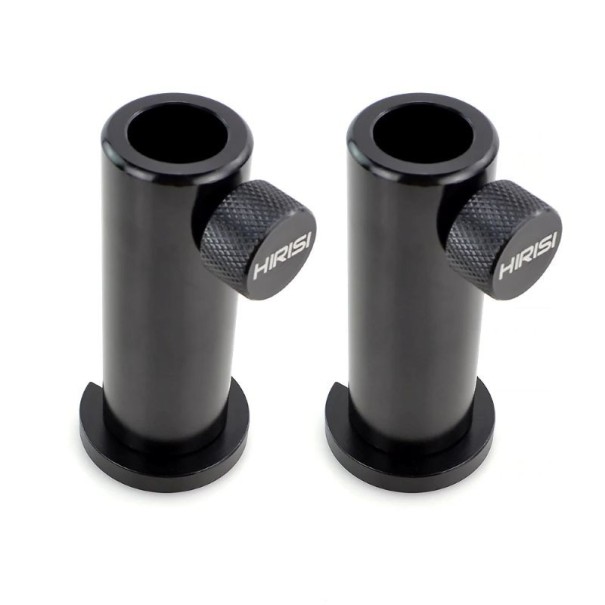Aluminiumstativ för fiskespö med skruv 2 st set 76 mm spöhållare stabil konstruktion svart för att fästa spöet vid fiske 1