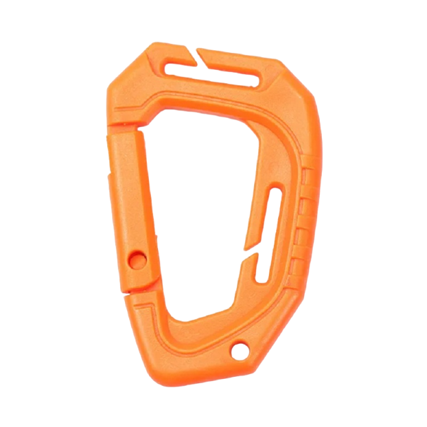 Ammattimainen kiipeilykarabiini 90 kg D-tyypin sulkurengas 8,5 x 5,6 x 0,7 cm Kiipeilyvarusteet oranssi