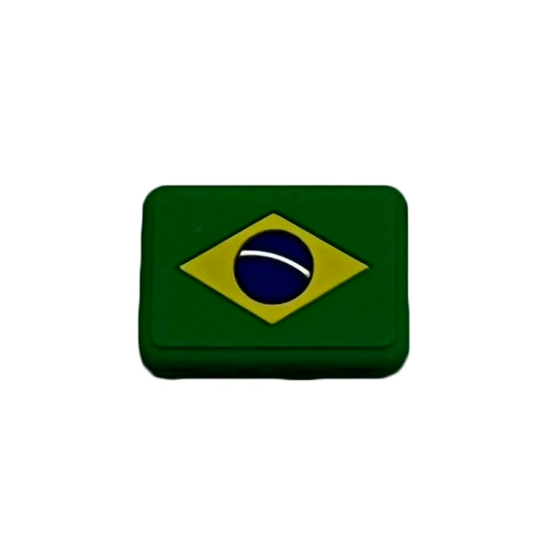 Amortecedor de vibrações para raquete de ténis Design retangular Bandeira do Brasil Acessório desportivo para ténis Amortecimento de impactos 1