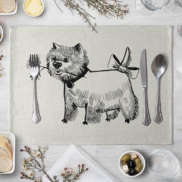 Amplasarea locului cu un motiv de câine de desene animate 10