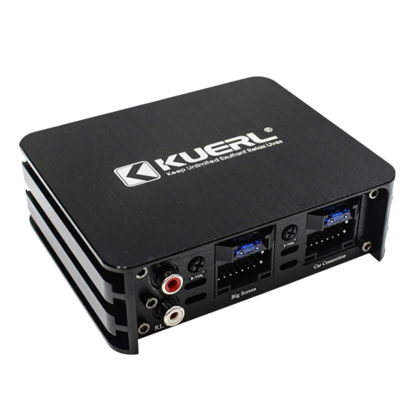 Amplificatore DSP per auto KUERL 4 canali classe AB 60 W x 4 RMS 12 x 10 x 4 cm alluminio nero per autoradio Android con grande schermo 1