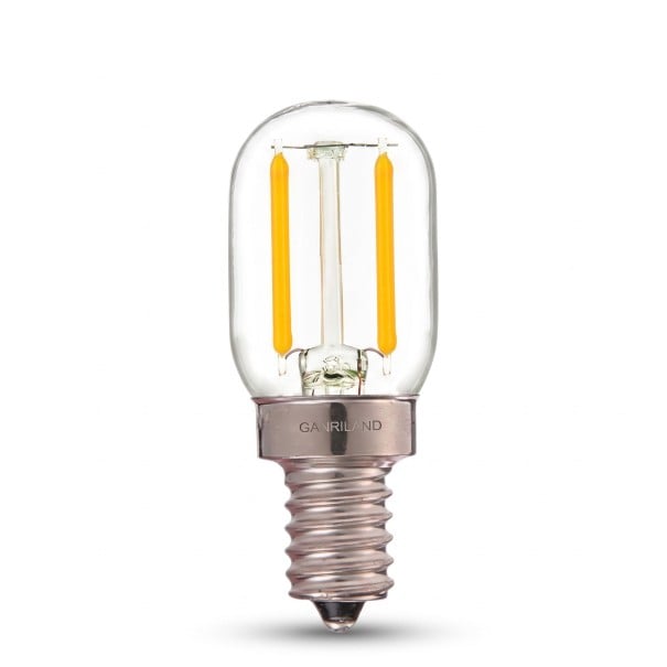Ampoule LED dimmable T20 E14 Forme tubulaire avec filaments LED 1 W 220–240 V 55 x 20 mm Ampoule transparente Blanc chaud 2200 K Pour lampes et luminaires 1