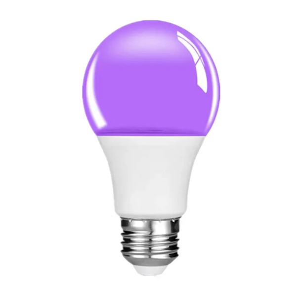 Ampoule LED UV 12W E27 399–400 nm Lumière noire pour décorations réactives aux UV Détection de fluorescence Éclairage de fête Projets artistiques AC 85–265V blanc
