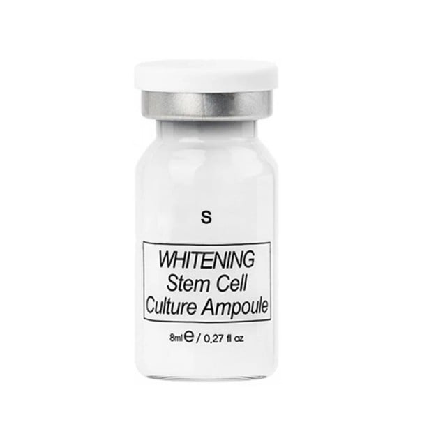 Ampule Whitening Stem Cell 8 ml pro projasnění tónu pleti, sjednocení barvy a podporu hladkosti pokožky, ve skleněné lahvičce 1