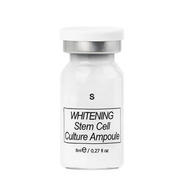Ampułka Whitening Stem Cell 8 ml do rozjaśnienia koloru skóry, ujednolicenia barwy i wspierania gładkości skóry, w szklanej buteleczce 1