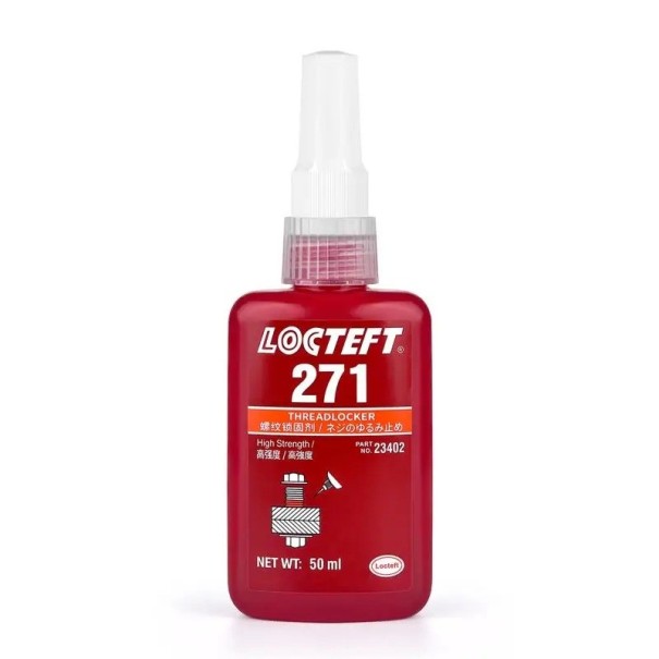 Anaerobt gänglim 271 50 ml höghållfast permanent gänga som låser upp till M36 motståndskraft mot läckage och vibrationslossning 1