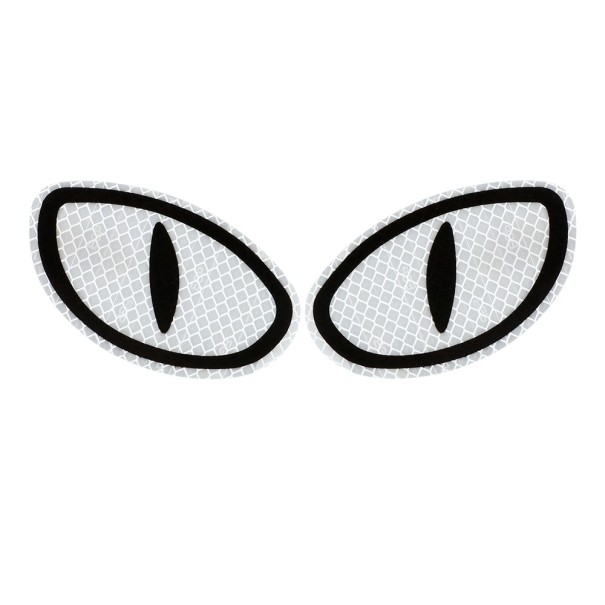 Ανακλαστική αυτοκόλλητη ετικέτα μάτια λευκό