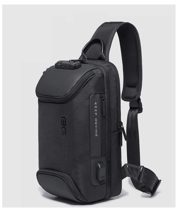 Ανδρικό σακίδιο με USB E970 μαύρο