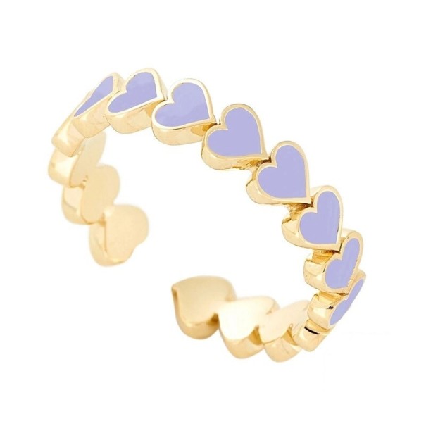 Anel feminino com corações D2354 7