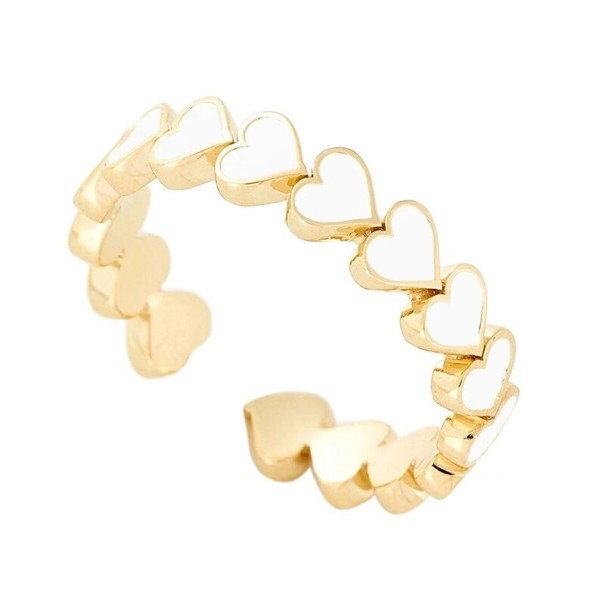 Anel feminino com corações D2354 8