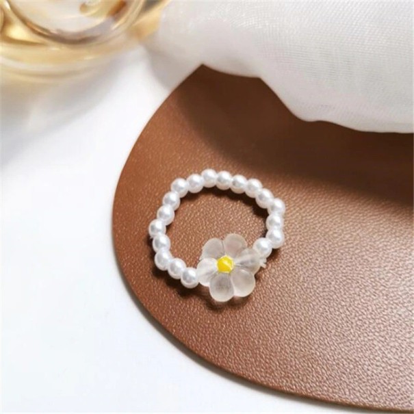 Anel feminino com pérolas D2434 11