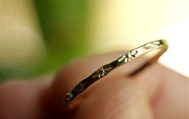 Anel feminino D1055 dourado 7 2