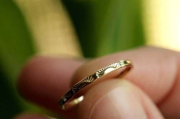 Anel feminino D1055 dourado 6 1