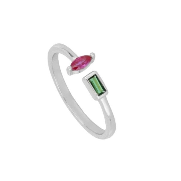 Anel feminino D1841 prateado