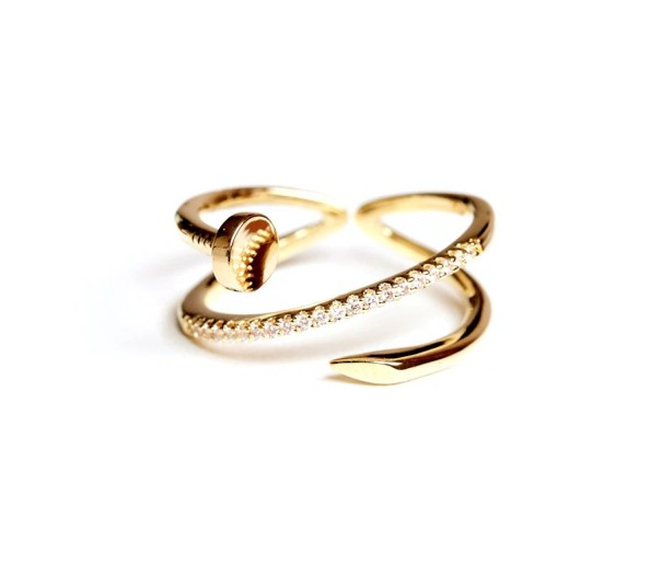 Anel feminino D2840 dourado