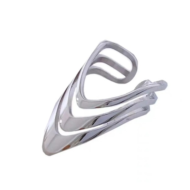 Anello da donna 3 strati Taglia regolabile Motivo artistico Gioiello elegante e lussuoso per donne accessorio di moda per uso quotidiano 1