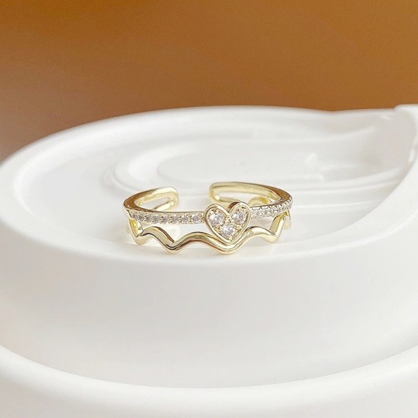 Anello da donna con cuore D2193 1