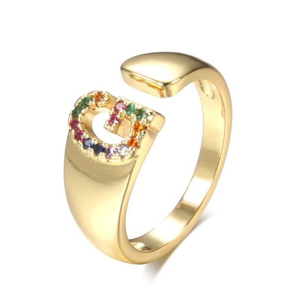 Anello da donna con lettera dell'alfabeto D2441 G