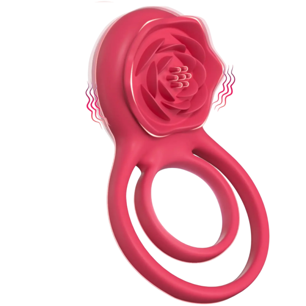 Anello di restringimento vibrante in silicone con womanizer a forma di rosa 10 modalità di vibrazione ricarica USB impermeabile confezione discreta 1