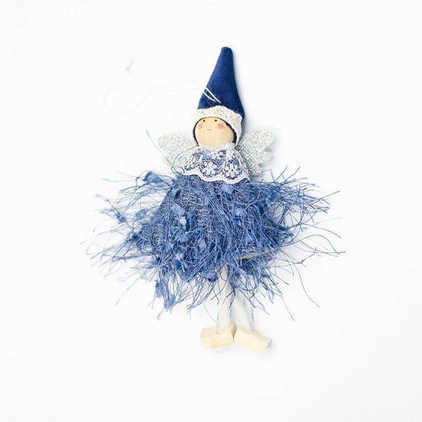 Ángel de decoración navideña A2880 azul