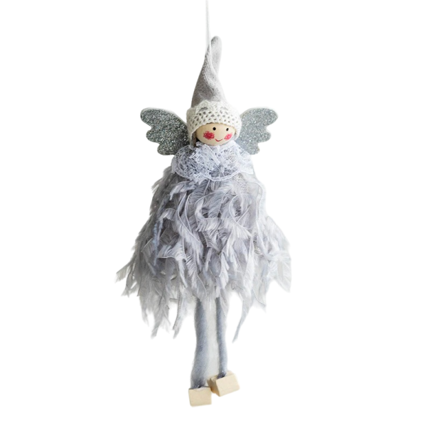 Ángel de decoración navideña para colgar Z306 gris