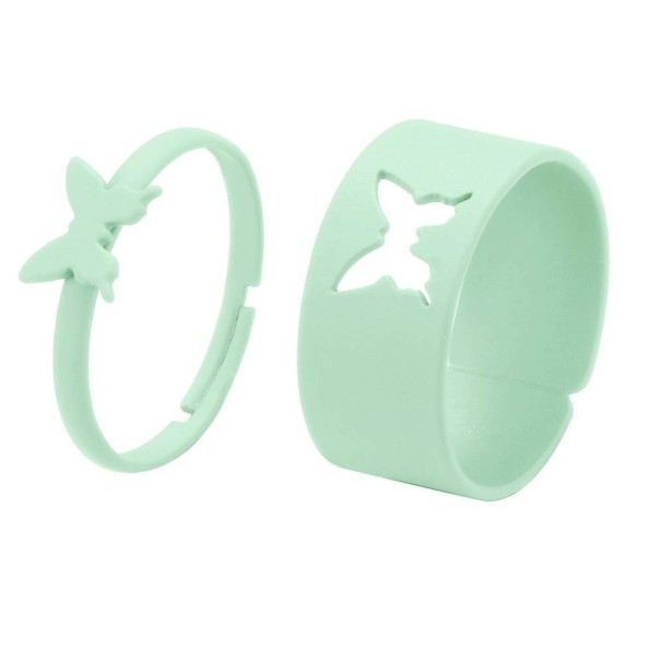 Anillo 2 uds. verde claro 1