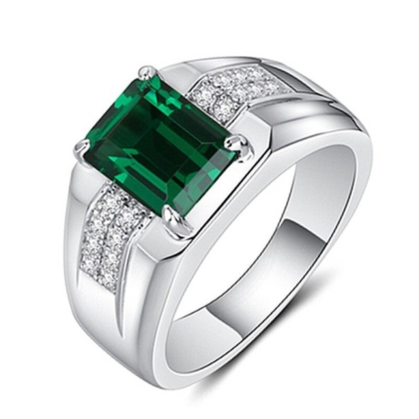 Anillo de hombre D1720 verde oscuro 11