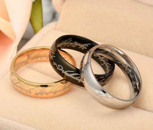 Anillo de hombre de El Señor de los Anillos J2228 dorado 8