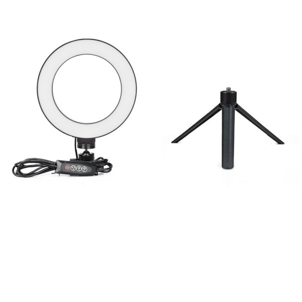 Anillo de luz LED de 16 cm con trípode 1