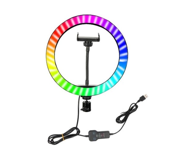 Anillo de luz LED RGB de 26 cm 1