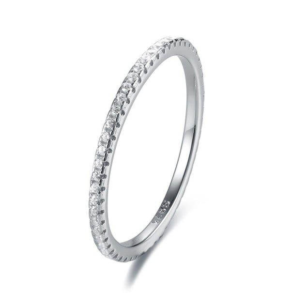 Anillo de mujer con circonitas D915 blanco 7