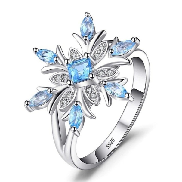 Anillo de mujer con copo de nieve D2261 6