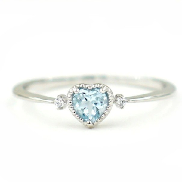Anillo de mujer con corazón D1214 8