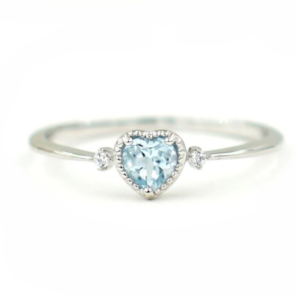 Anillo de mujer con corazón D1495 7