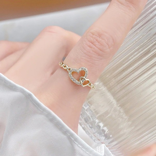 Anillo de mujer con corazón D1694 2