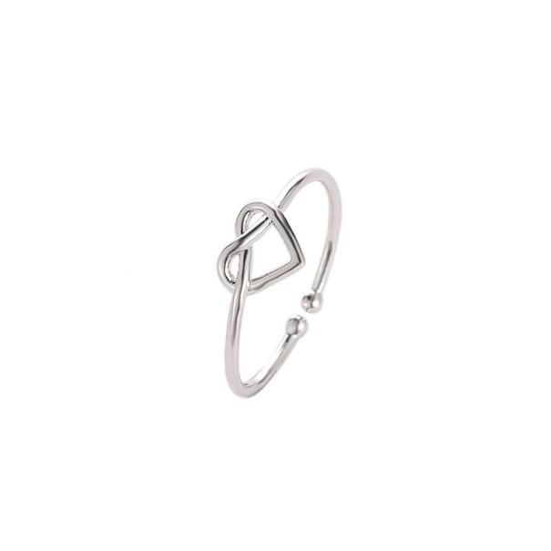 Anillo de mujer con corazón D2772 plateado