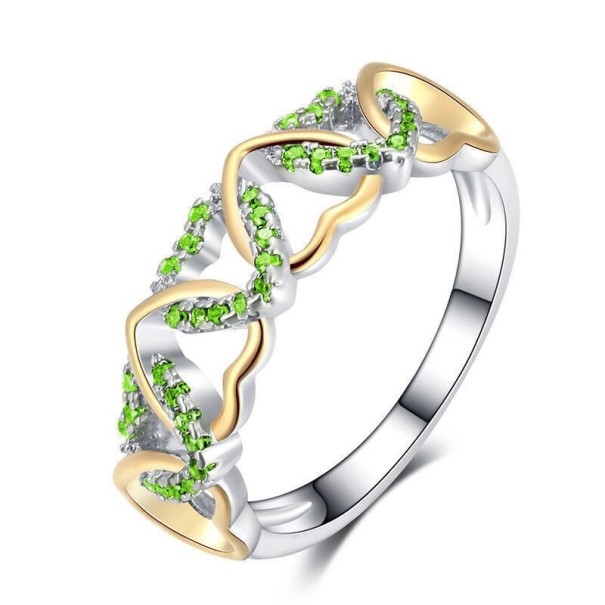 Anillo de mujer con corazones D2096 8 4