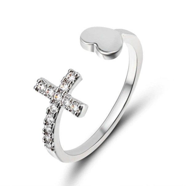 Anillo de mujer con cruz D2391 1