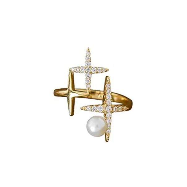 Anillo de mujer con estrellas D2949 1