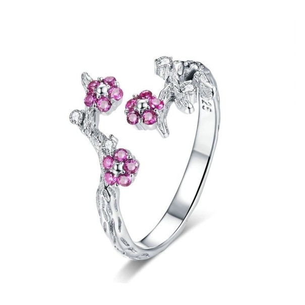 Anillo de mujer con flores D1272 1
