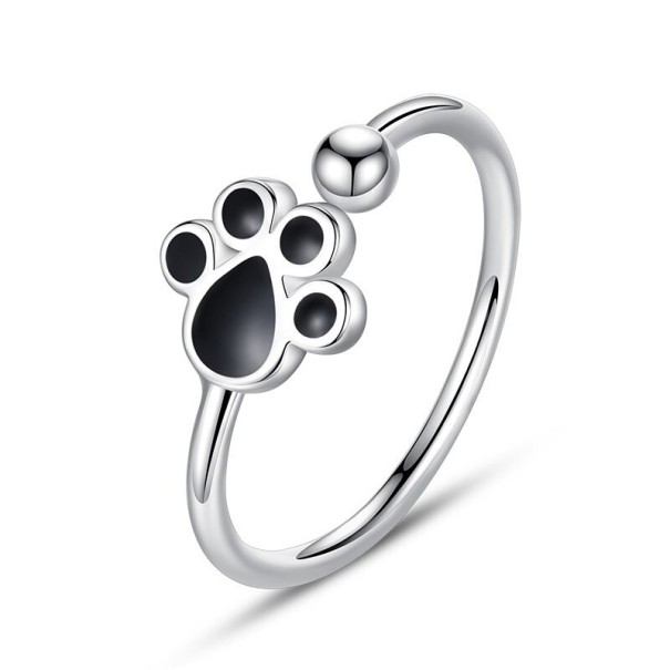 Anillo de mujer con huella de pata D2387 1