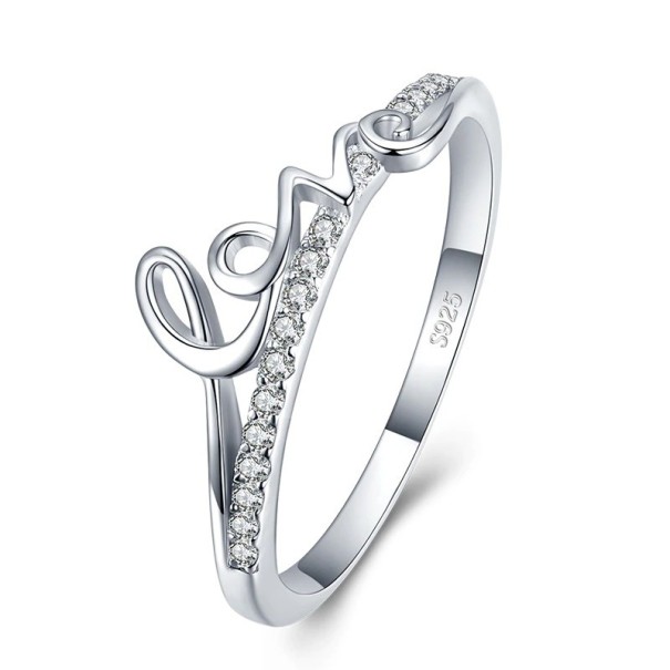 Anillo de mujer con la inscripción love 8