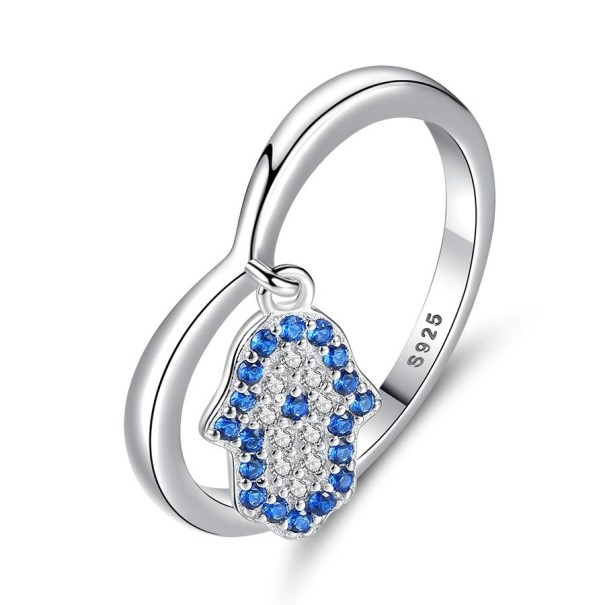Anillo de mujer con la mano de Fátima 6