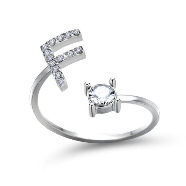 Anillo de mujer con letra del alfabeto D2398 F
