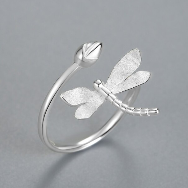 Anillo de mujer con libélula D1852 plateado